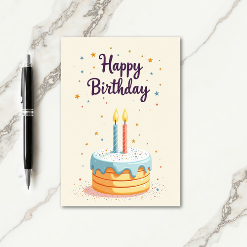 Charming Candles Birthday Card