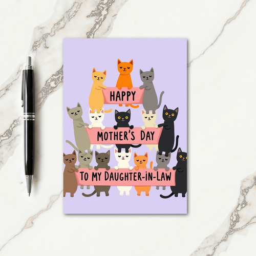 Charming Cats Mothers Day Card