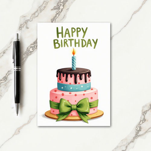 Charming Chocolate Cake Card