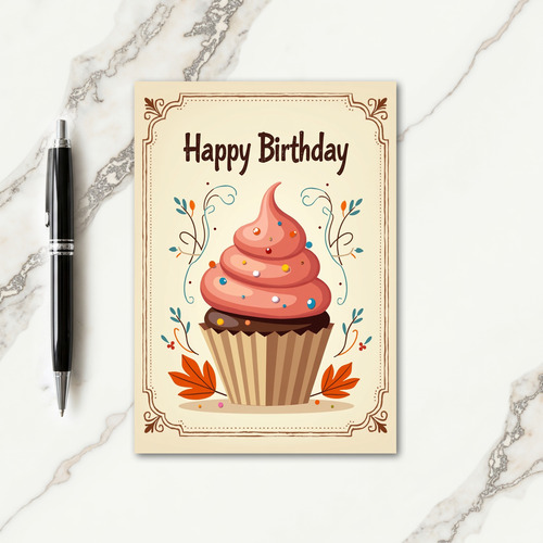 Charming Cupcake Birthday Card