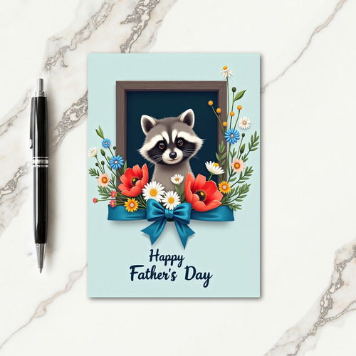 Charming Fathers Day Fur Card