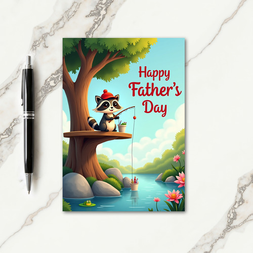 Charming Fathers Day Scene Card