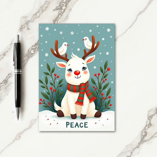 Charming Fawn Christmas Card