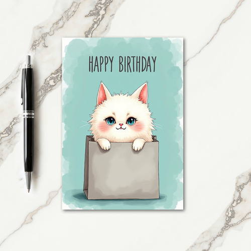 Charming Feline Birthday Card