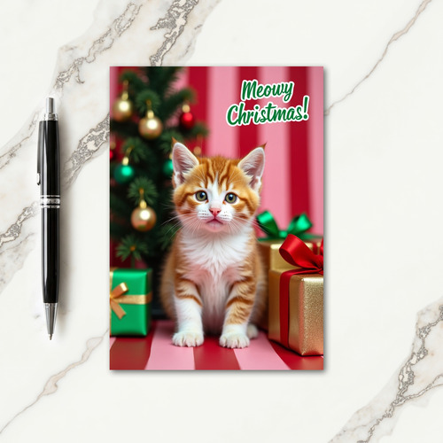 Charming Feline Christmas Card
