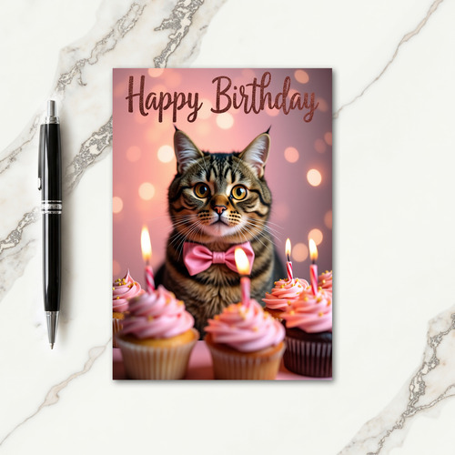 Charming Feline Party Card