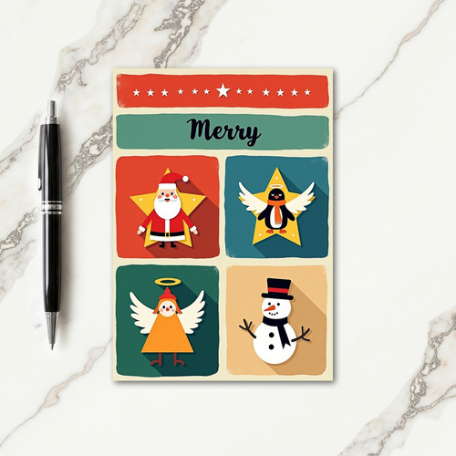 Charming Figures Christmas Card