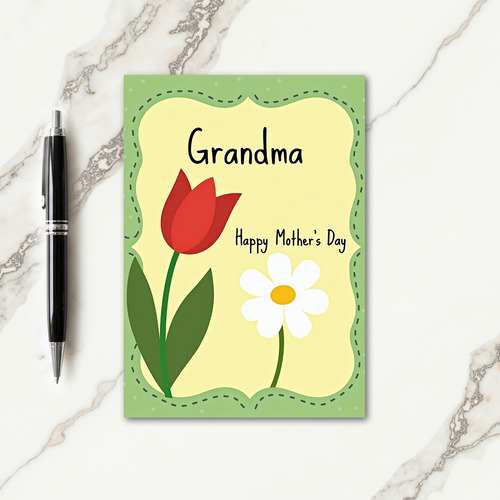 Charming Flowers Mothers Day Card