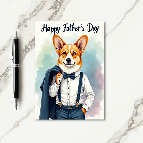 Charming Fox Fathers Day Card