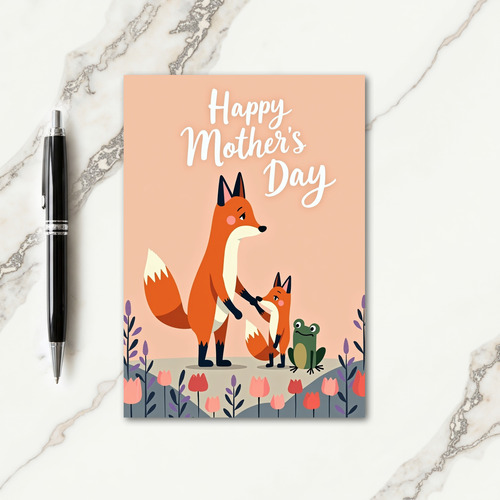 Charming Fox Mothers Day Card