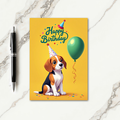 Charming Hound Birthday Card