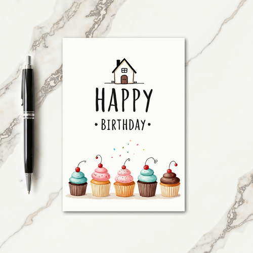 Charming House Birthday Card