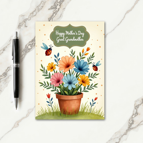 Charming Insects Mothers Day Card