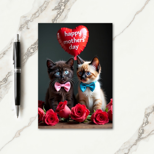 Charming Kitten Mothers Day Card