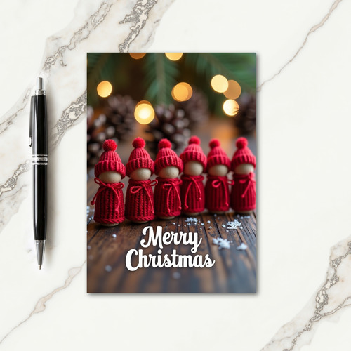 Charming Knitted Figures Card
