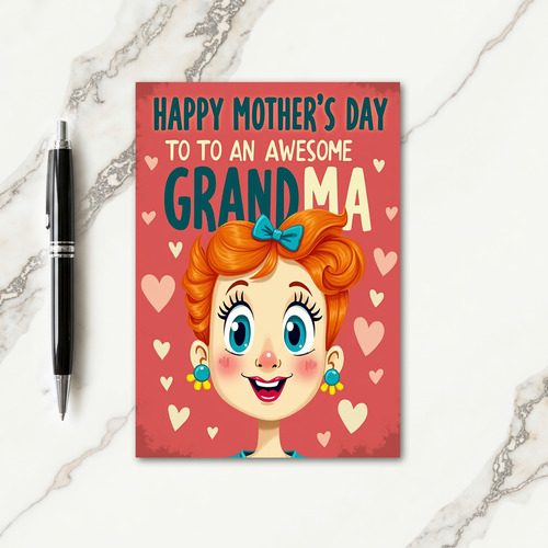 Charming Mother Cartoon Design Card