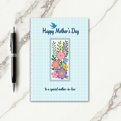 Charming Mothers Day Fabric Card