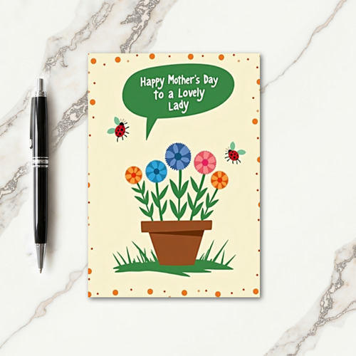 Charming Mothers Day Flower Card