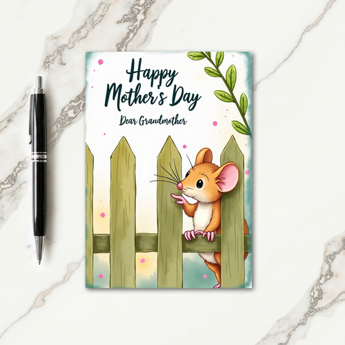 Charming Mothers Day Rodent Card