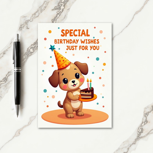 Charming Party Hat Birthday Card