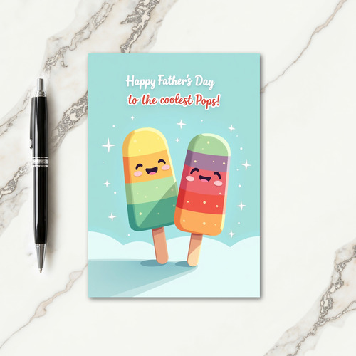 Charming Popsicle Fathers Day Card