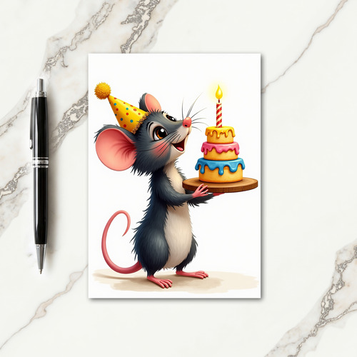 Charming Rodent Birthday Card