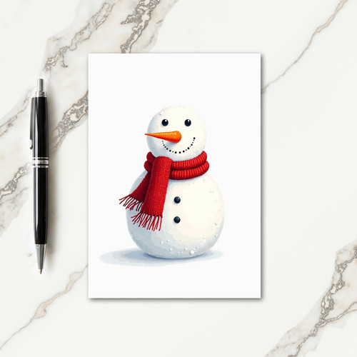 Charming Snow Figure Christmas Card