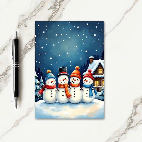Charming Snow Friends Christmas Card