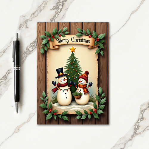Charming Snow Scene Card