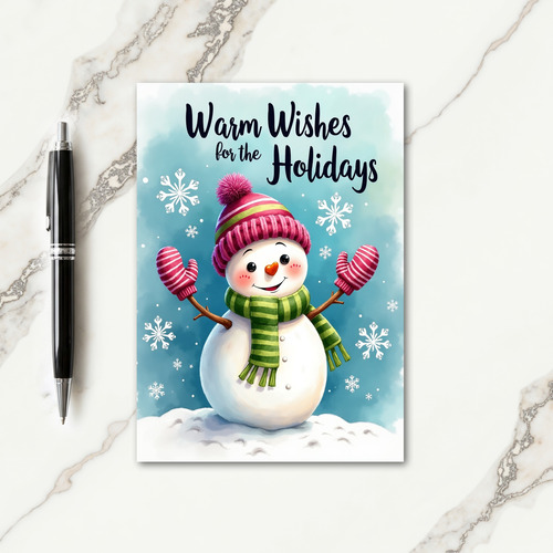Charming Snowman Christmas Card thumbnail