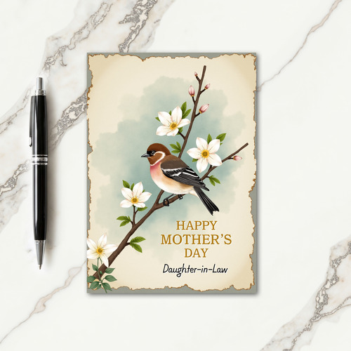 Charming Songbird Mothers Day Card