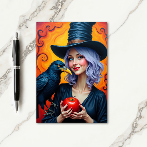 Charming Sorceress With Apple Card
