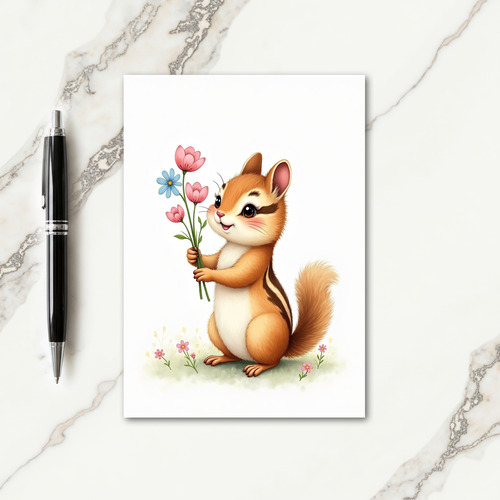 Charming Striped Animal Day Card