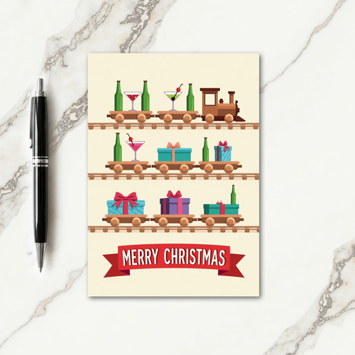 Charming Train Christmas Card
