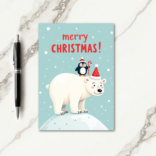 Charming Winter Friends Christmas Card