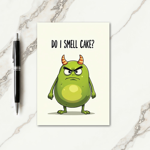 Chartreuse Creature Birthday Card