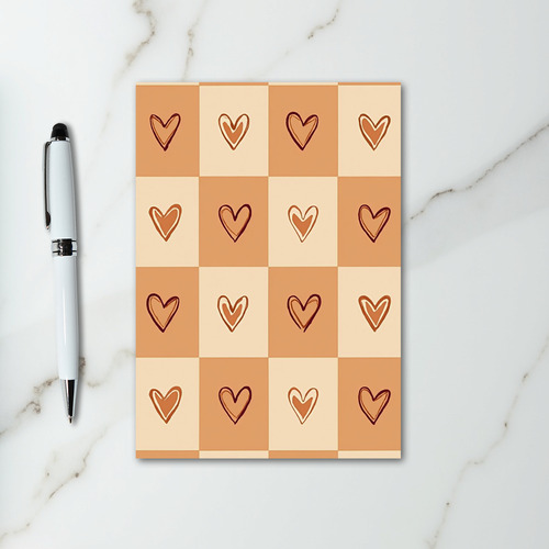 Checkerboard Heart Love Card