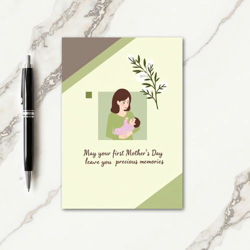 Checkered Mother And Baby Card