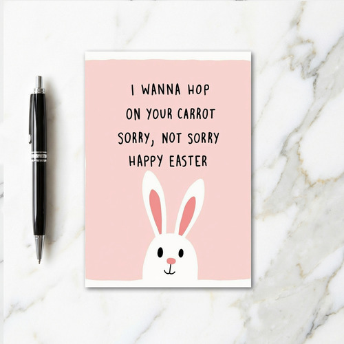 Cheeky Easter Bunny Message Card