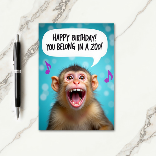 Cheeky Primate Birthday Card