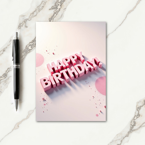Cheerful 3D Birthday Card