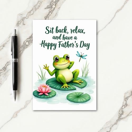 Cheerful Amphibian Fathers Day Card