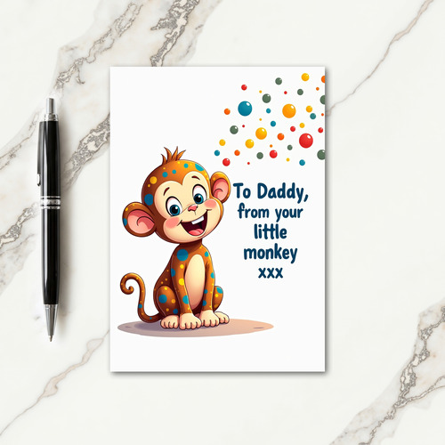 Cheerful Ape Fathers Day Card