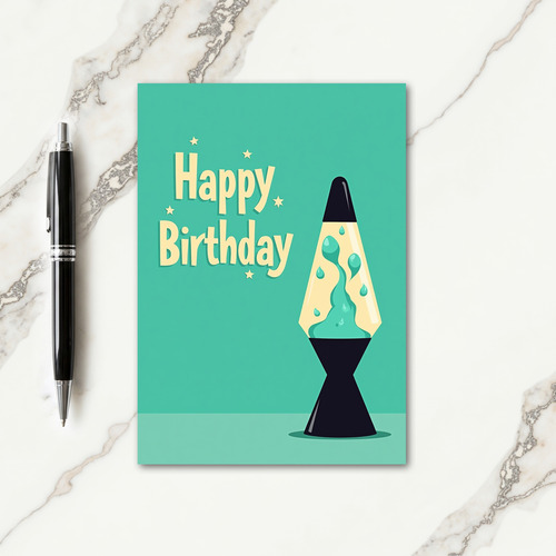 Cheerful Aquamarine Birthday Card