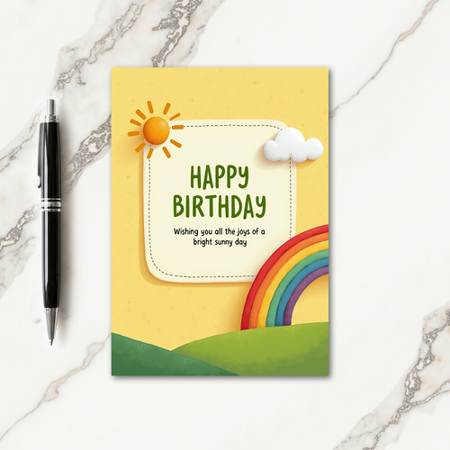 Cheerful Art Birthday Card