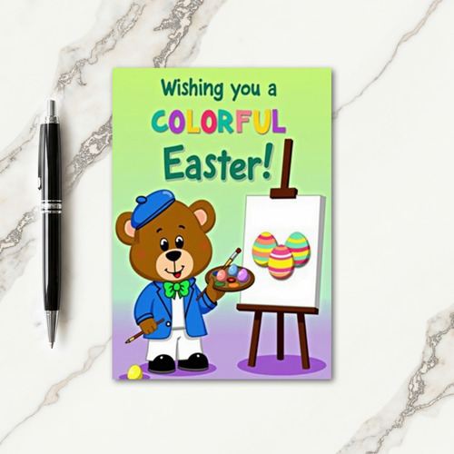 Cheerful Artist Easter Card