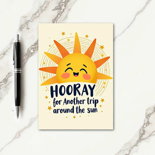 Cheerful Beam Birthday Card