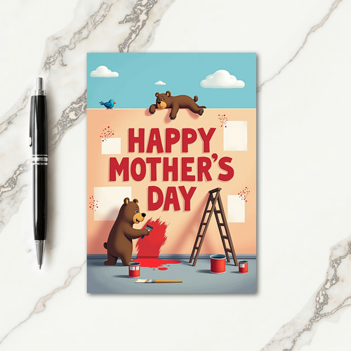 Cheerful Bears Mothers Day Card