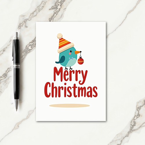 Cheerful Bird Holiday Card