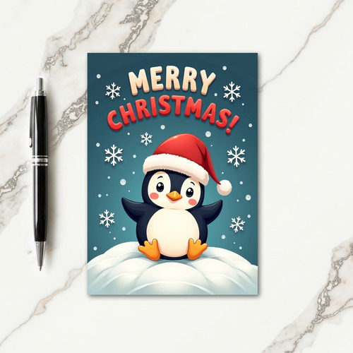 Cheerful Bird Snow Card